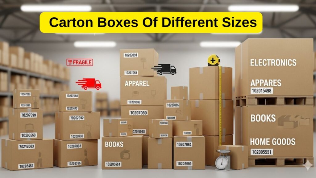carton boxes of different sizes
